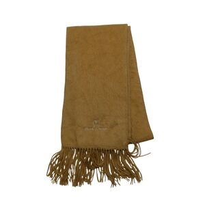 Alpaca Camargo Scarf‎ Unisex One Size Tan Fuzzy Fringe Alpaca Peru Soft Blend